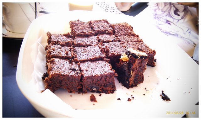 Brownie con galletas de oreo