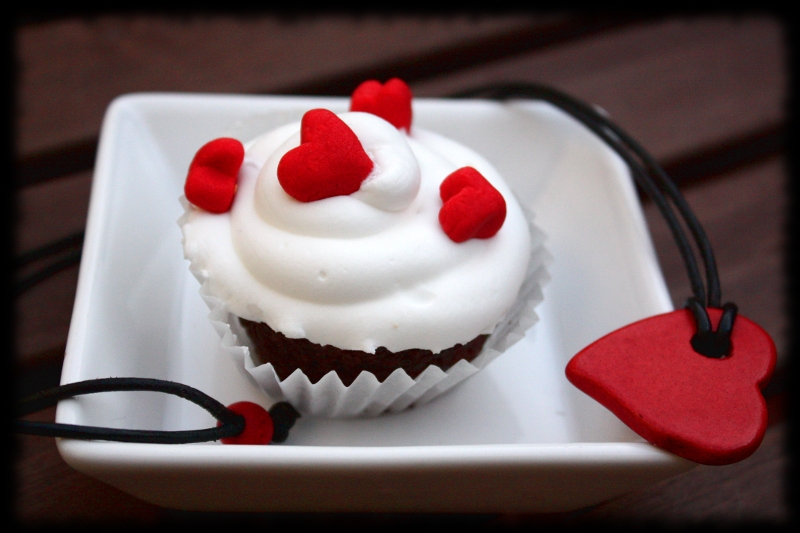 Cupcake merengue "corazón"