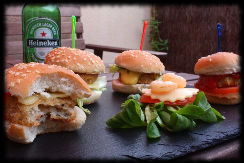 mini hamburguesas de pescado