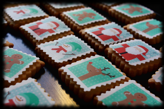 Galletas de sellos de Navidad