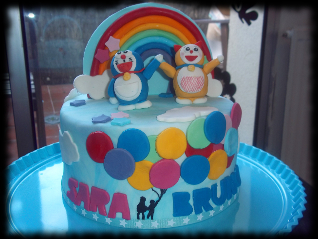 Tarta Doraemon para "Sara & Bruno"